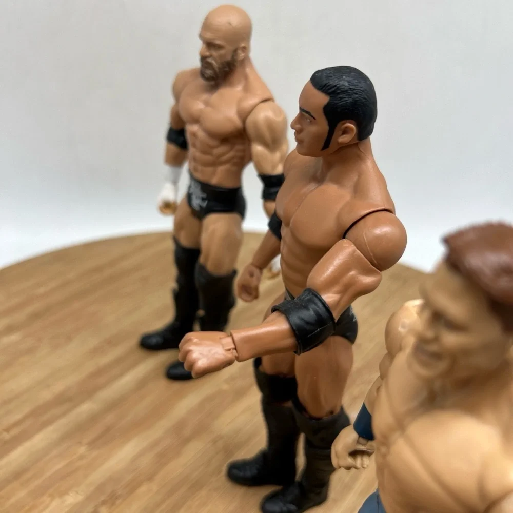 WWE John Cena The Rock Triple H‎ Wrestling Action Figures 7”.
